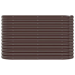 vidaXL Garden Raised Bed | Brown | Powder-coated steel | Large 3