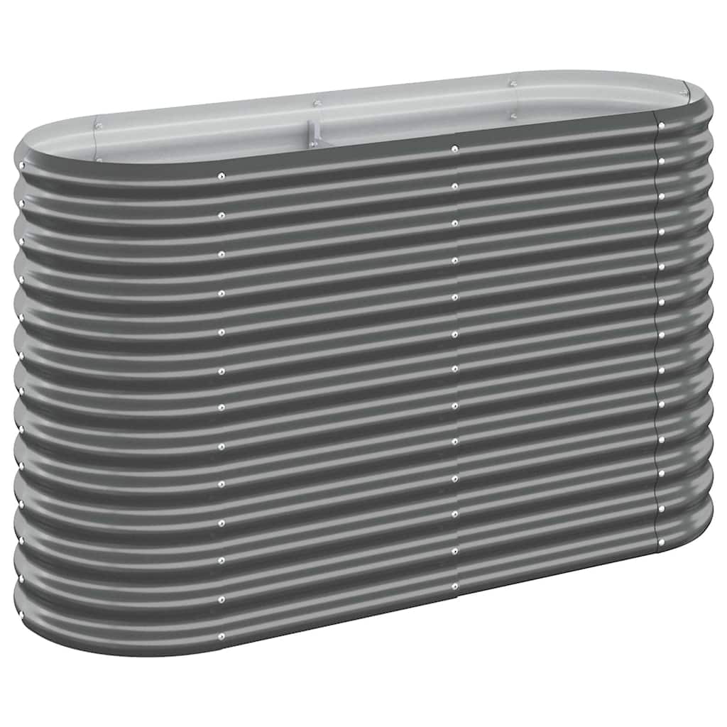 vidaXL Garden Raised Bed | Anthracite | Powder-coated steel | Medium | Durable 2