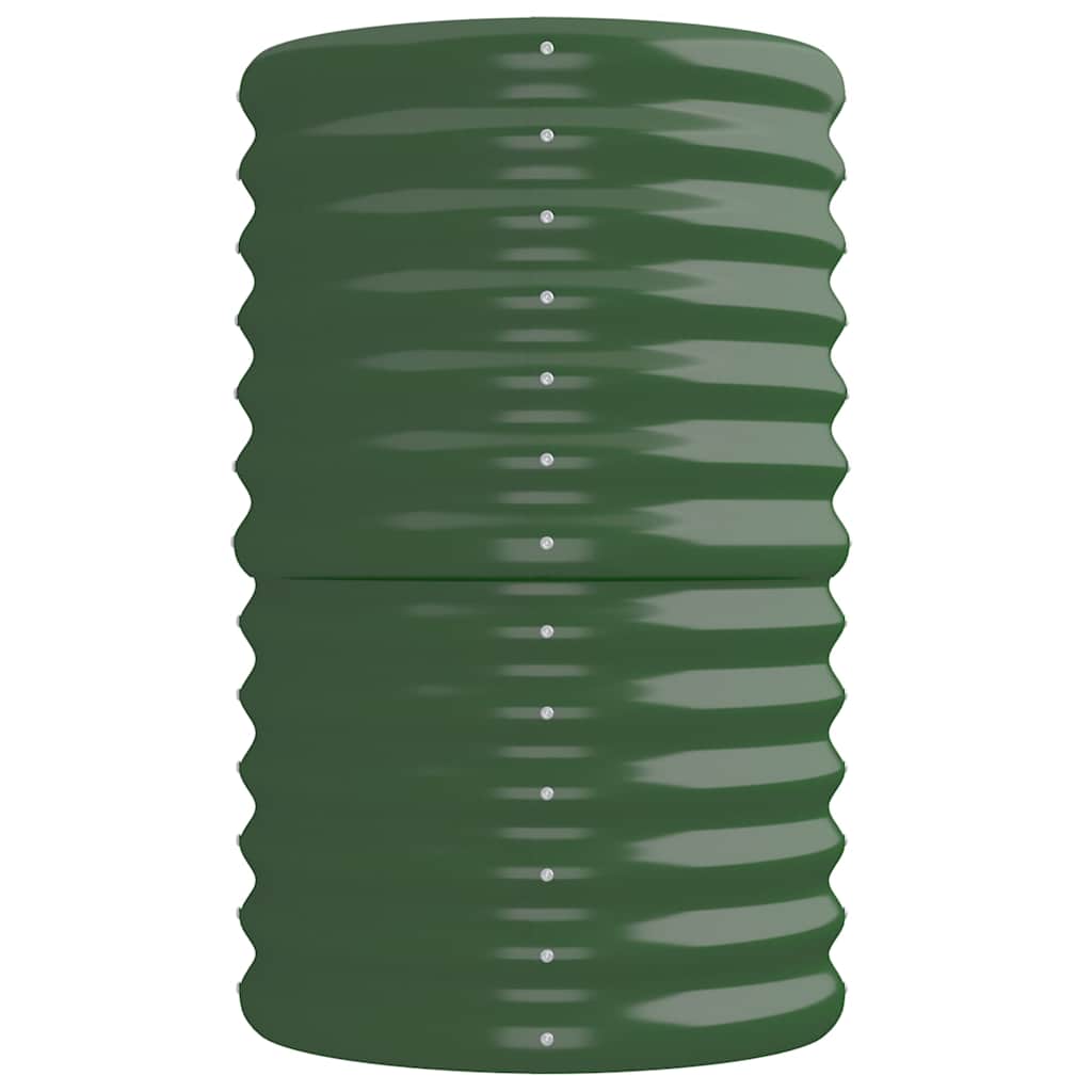 vidaXL Garden Raised Bed | Green | Powder-coated steel | Large | Durable 4