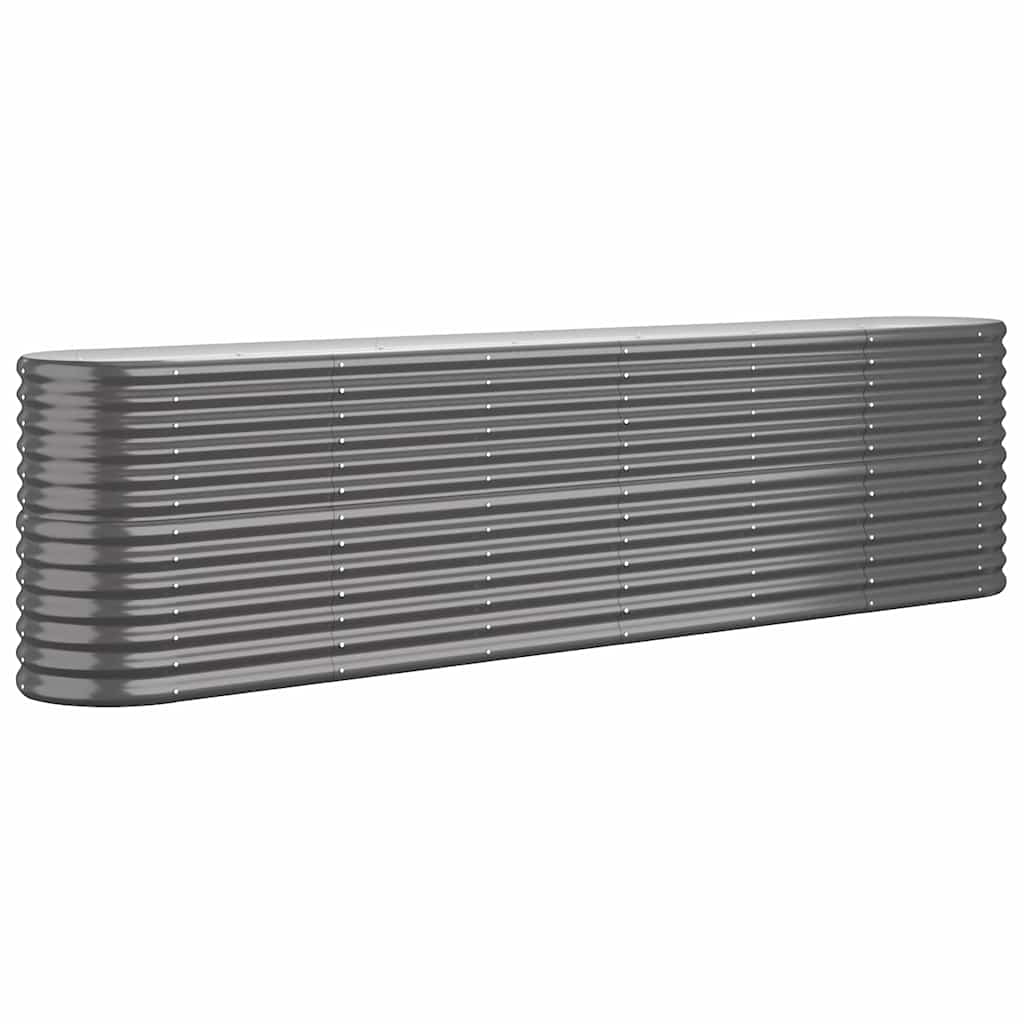 vidaXL Garden Raised Bed | Anthracite | Powder-coated steel | Large | Durable 2