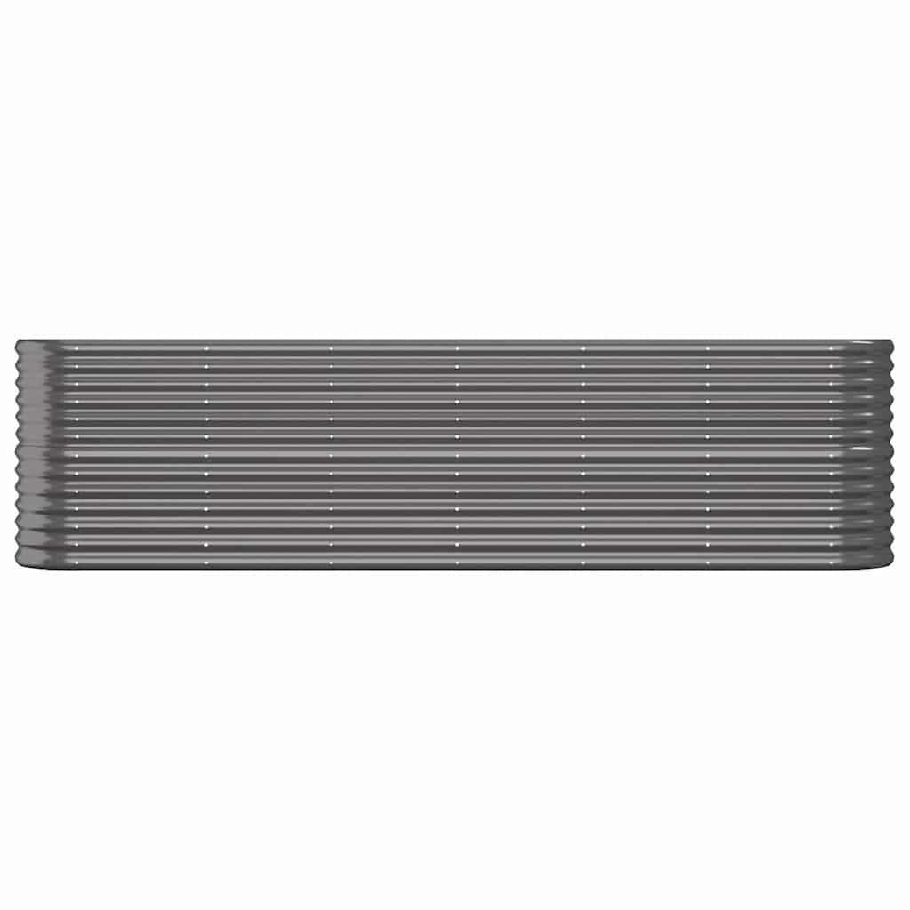 vidaXL Garden Raised Bed | Anthracite | Powder-coated steel | Large | Durable 3