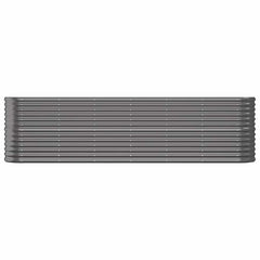 vidaXL Garden Raised Bed | Anthracite | Powder-coated steel | Large | Durable 3