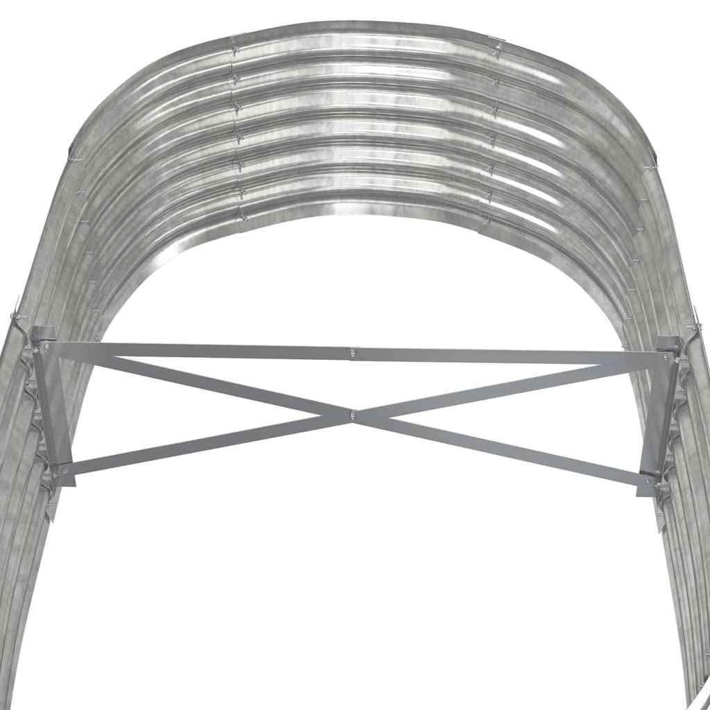 vidaXL Garden Raised Bed | Silver | Powder-coated steel | Large | Durable 5