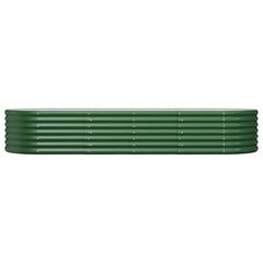 vidaXL Garden Raised Bed Galvanised Steel 224x80x36 cm Green 3