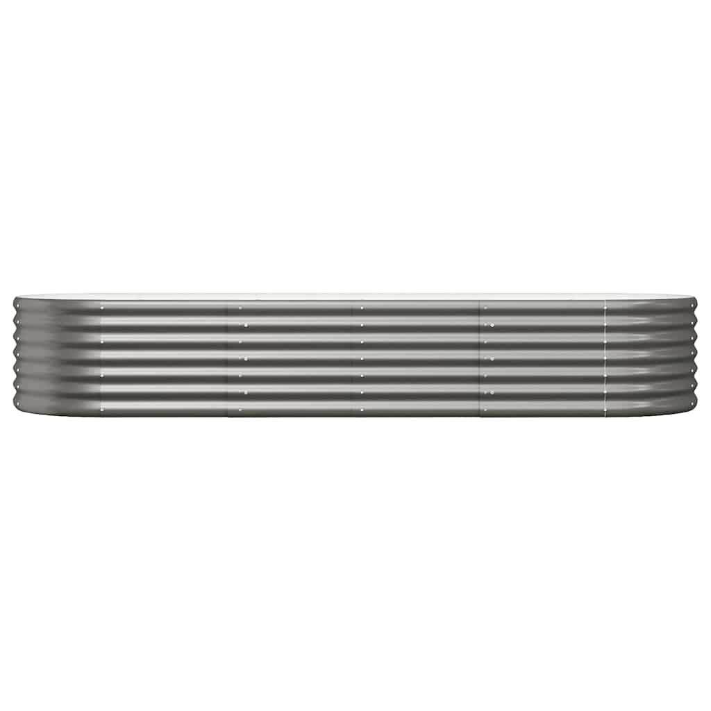 vidaXL Garden Raised Bed Galvanised Steel 224x80x36 cm Grey 3