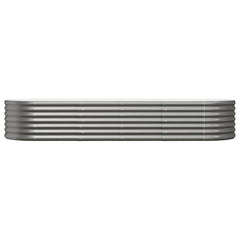 vidaXL Garden Raised Bed Galvanised Steel 224x80x36 cm Grey 3
