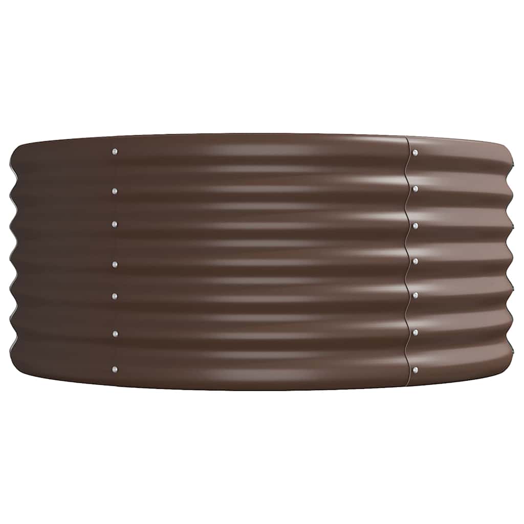 vidaXL Garden Raised Bed Galvanised Steel 224x80x36 cm Brown 4
