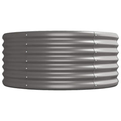 vidaXL Garden Raised Bed Galvanised Steel 296x80x36 cm Grey 4
