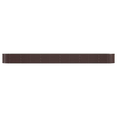vidaXL Garden Raised Bed Galvanised Steel 440x80x36 cm Brown 3