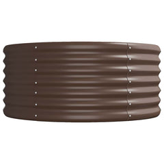 vidaXL Garden Raised Bed Galvanised Steel 440x80x36 cm Brown 4