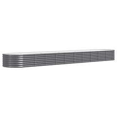vidaXL Garden Raised Bed Galvanised Steel 440x80x36 cm Anthracite 2