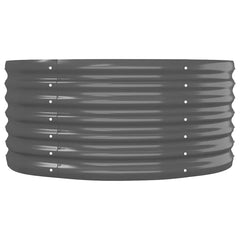 vidaXL Garden Raised Bed Galvanised Steel 440x80x36 cm Anthracite 4