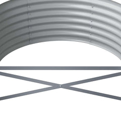vidaXL Garden Raised Bed Galvanised Steel 440x80x36 cm Anthracite 5