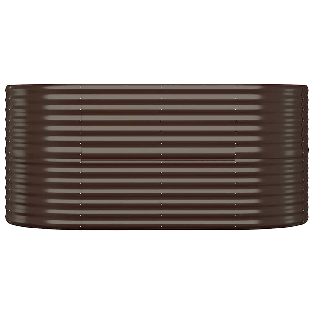 vidaXL Garden Raised Bed Galvanised Steel 152x80x68 cm Brown 3