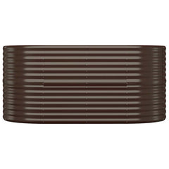 vidaXL Garden Raised Bed Galvanised Steel 152x80x68 cm Brown 3