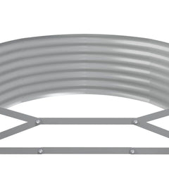 vidaXL Garden Raised Bed | Grey | Powder-Coated Steel | Medium | Durable 5
