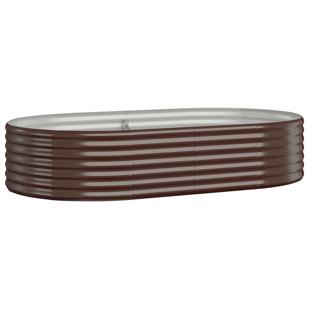 vidaXL Garden Raised Bed | Brown | Powder-coated steel | Large | Durable 2