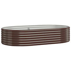 vidaXL Garden Raised Bed | Brown | Powder-coated steel | Large | Durable 2