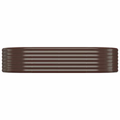 vidaXL Garden Raised Bed | Brown | Powder-coated steel | Large | Durable 3