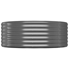 vidaXL Garden Raised Bed | Anthracite | Powder-coated steel | Large | Durable 4