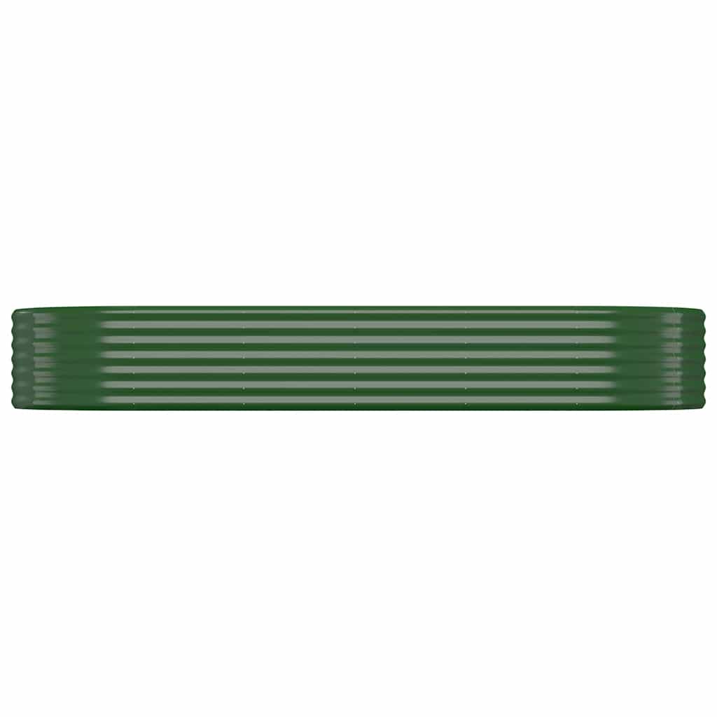 vidaXL Garden Raised Bed | Green | Powder-coated steel | Large 3