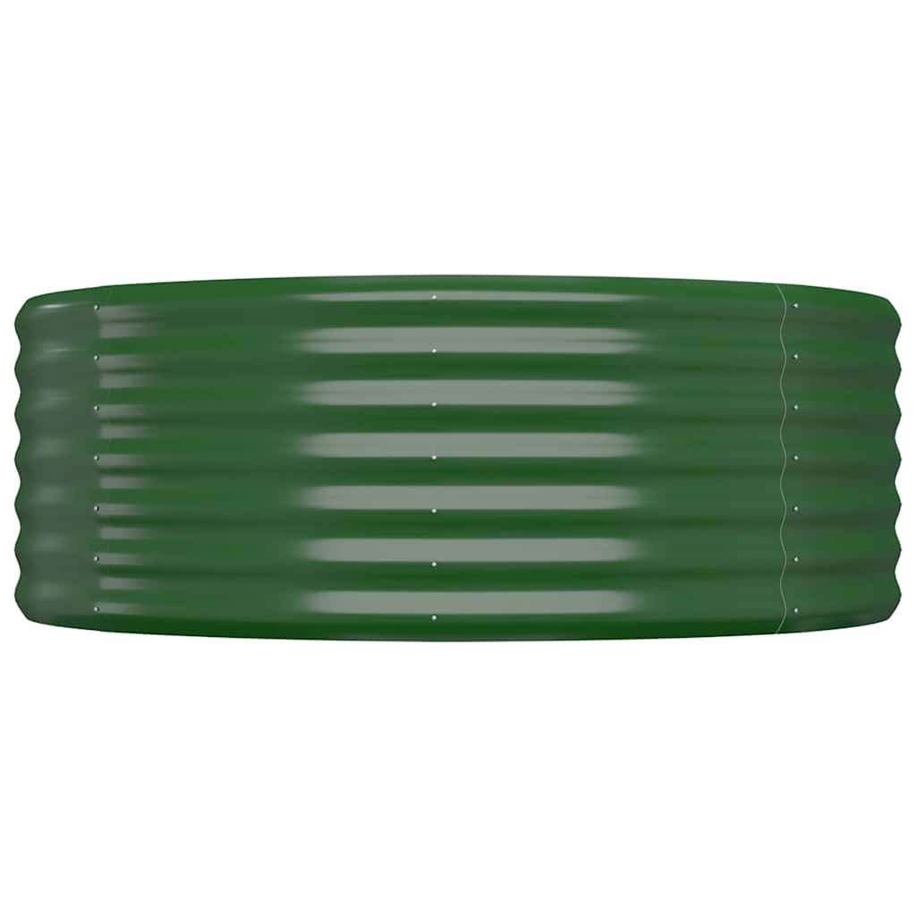 vidaXL Garden Raised Bed | Green | Powder-coated steel | Large 4