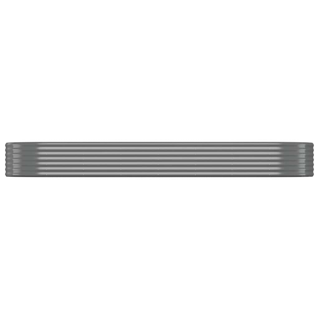 vidaXL Garden Raised Bed | Grey | Powder-coated steel | 322 x 100 x 36 cm 3