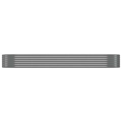vidaXL Garden Raised Bed | Grey | Powder-coated steel | 322 x 100 x 36 cm 3