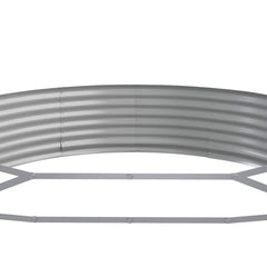 Garden Raised Bed Galvanised Steel Depth 140 cm Silver 373 cm