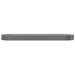 Garden Raised Bed Galvanised Steel Depth 140 cm Grey 523 cm