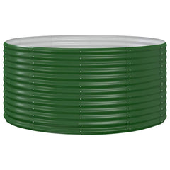 vidaXL Garden Raised Bed Green 140x140x68 cm Galvanised Steel 2