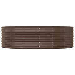 vidaXL Garden Raised Bed Brown 212x140x68 cm Galvanised Steel 3