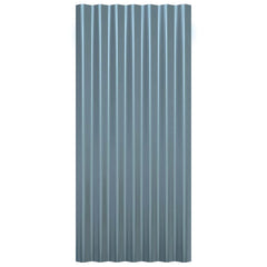 vidaXL Roof Panels 12 pcs Galvanised Steel Grey 80x36 cm 4