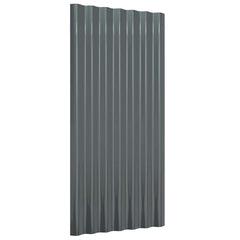 vidaXL Roof Panels 12 pcs Galvanised Steel Anthracite 80x36 cm 3