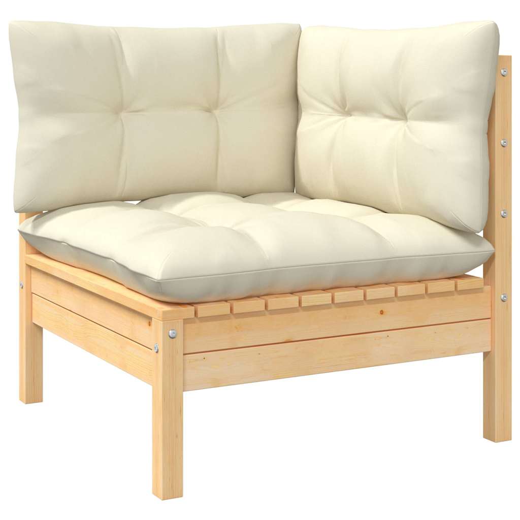 Garden Cream Cushions Pinewood