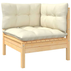 Garden Cream Cushions Pinewood