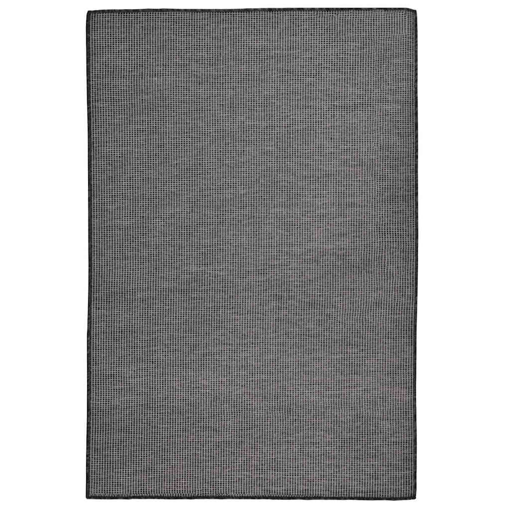 vidaXL Outdoor Flatweave Rug 120x170 cm Grey 1