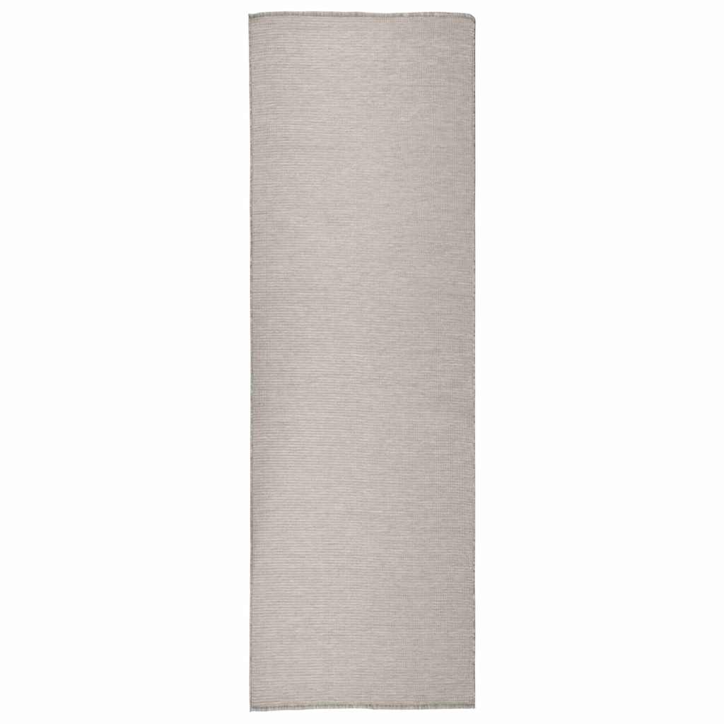 vidaXL Outdoor Flatweave Rug 80x250 cm Light Grey 1