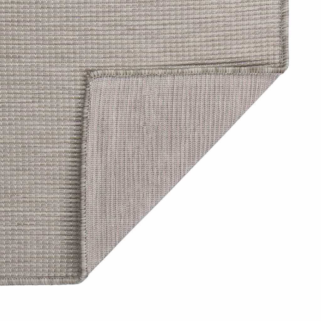vidaXL Outdoor Flatweave Rug 80x250 cm Light Grey 2