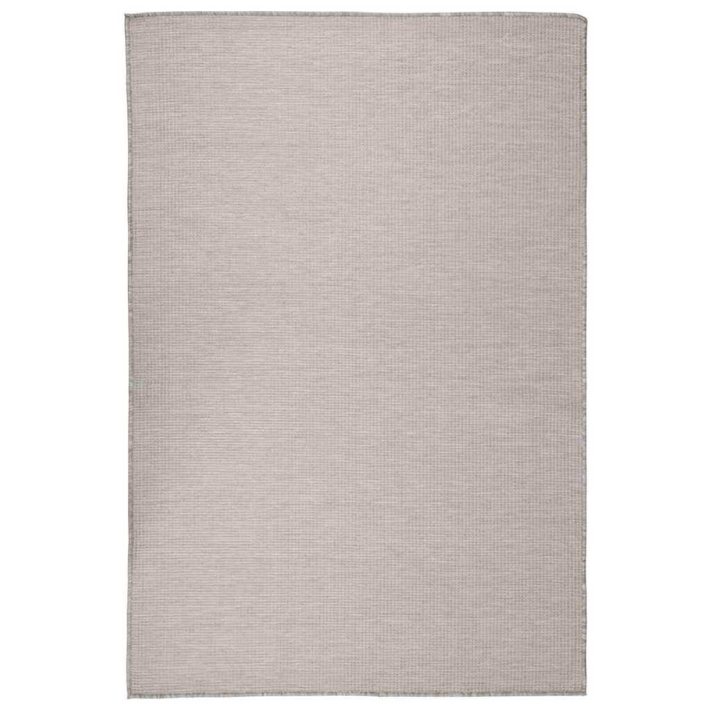 vidaXL Outdoor Flatweave Rug 120x170 cm Light Grey 1