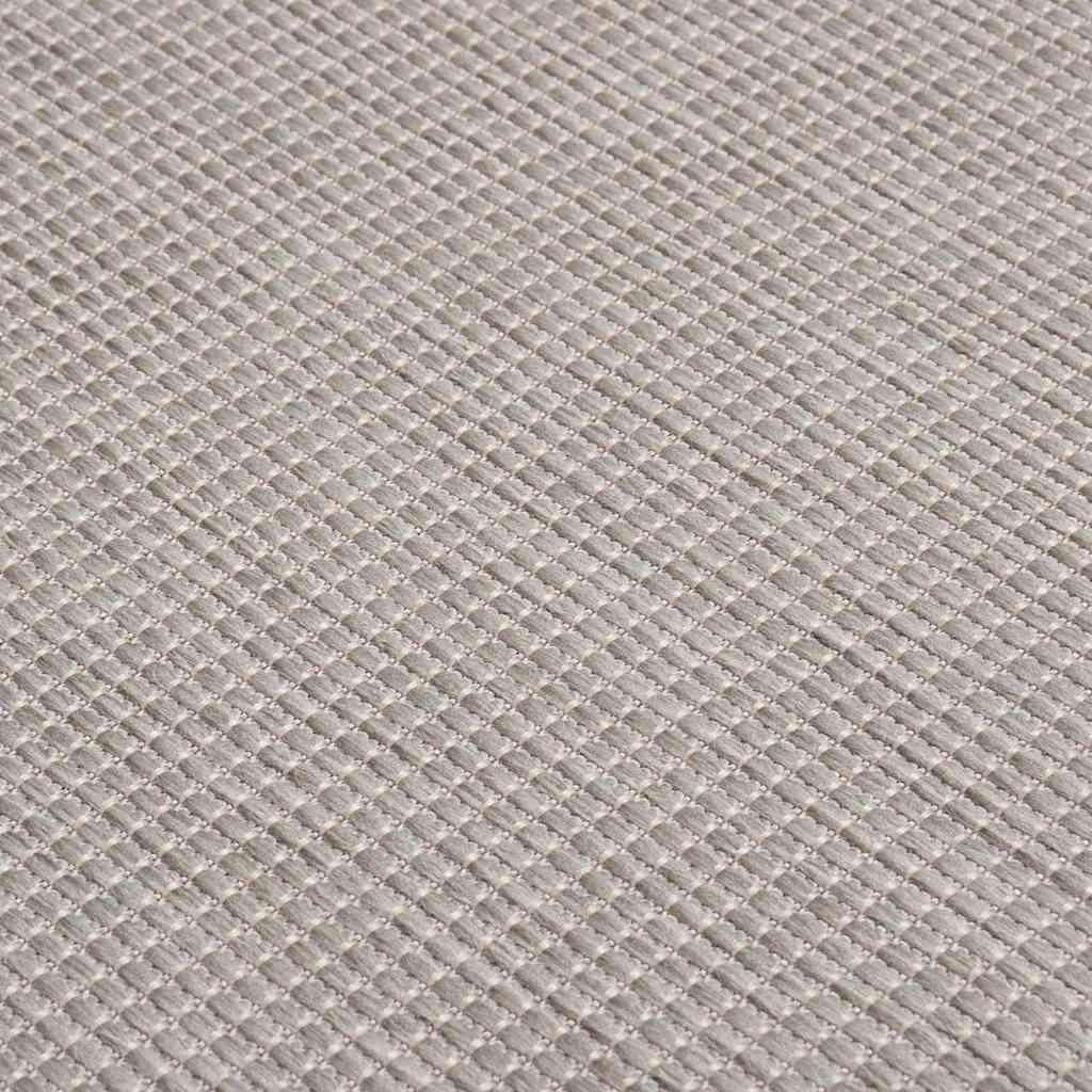 vidaXL Outdoor Flatweave Rug 120x170 cm Light Grey 5