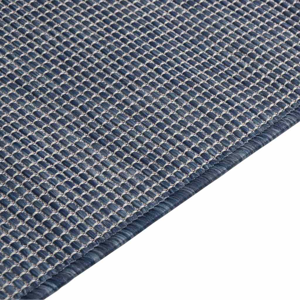 vidaXL Outdoor Flatweave Rug 80x250 cm Blue 4