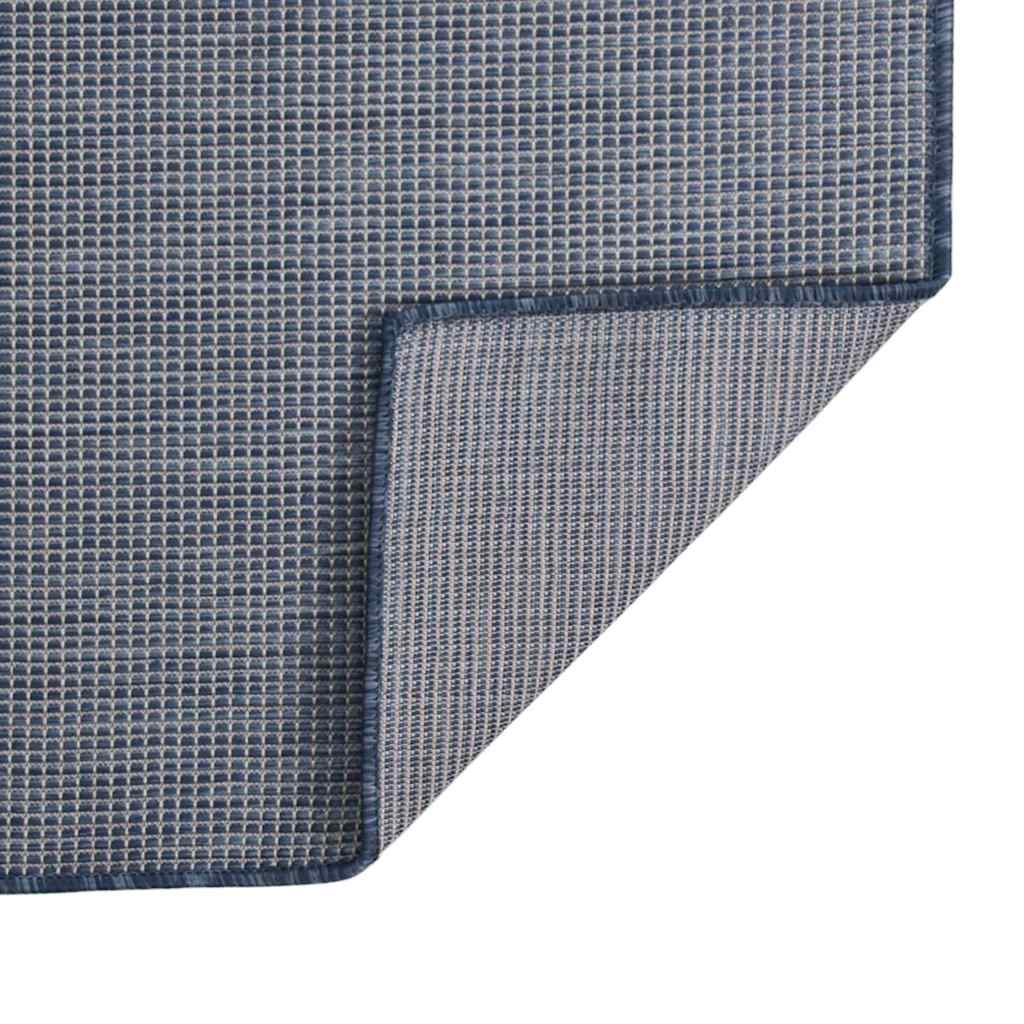 vidaXL Outdoor Flatweave Rug 120x170 cm Blue 2