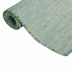 vidaXL Outdoor Flatweave Rug 100x200 cm Turquoise 3