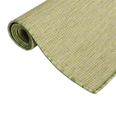 vidaXL Outdoor Flatweave Rug 80x250 cm Green 3
