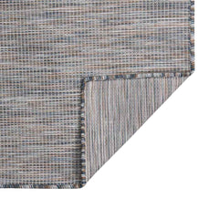 vidaXL Outdoor Flatweave Rug 80x250 cm Brown and Blue 2