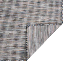 Outdoor Flatweave Rug Brown blue