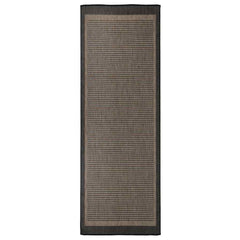 Outdoor Flatweave Rug 80x250 cm Width 80 cm Length 250 cm Dark brown