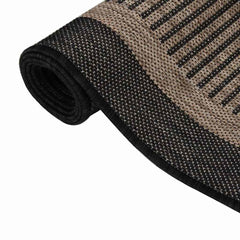 vidaXL Outdoor Flatweave Rug 120x170 cm Dark Brown 3