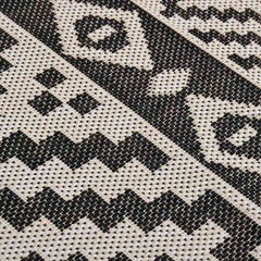 vidaXL Outdoor Flatweave Rug 120x170 cm Black Stripes 5